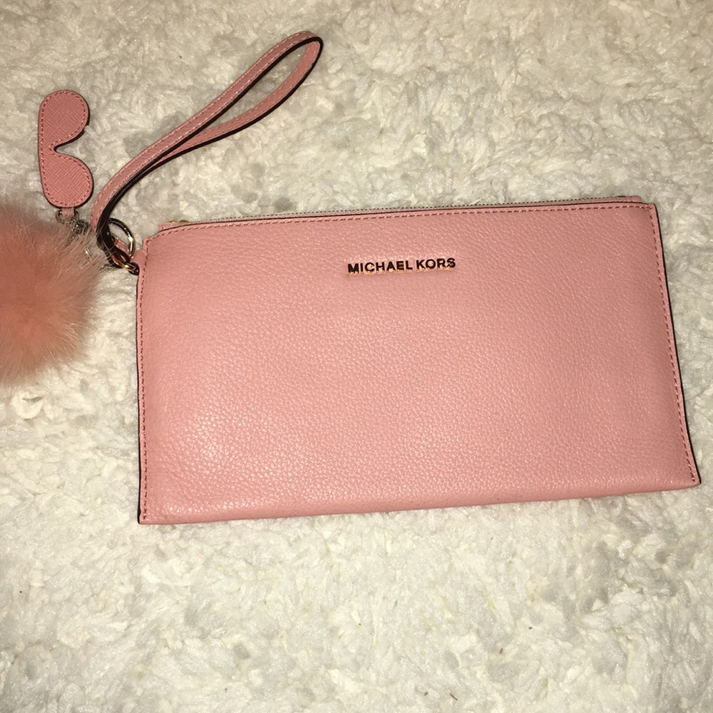 Michael Kors Wristlet and Fur Pom